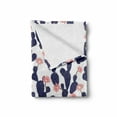 thumbnail image 2 of Navy and Blush Soft Flannel Fleece Blanket, Cactus Tropical Garden Theme Blossoming Succulent Plants Exotic Botanical, Cozy Plush for Indoor and Outdoor Use, 60" x 80", Indigo Coral, by Ambesonne, 2 of 6