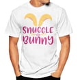 thumbnail image 3 of Easter Day Rabbit Patterns Graphic Summer Short Sleeve Tops For Women and Men Casual Crew Neck T-Shirts, White, 3 of 15