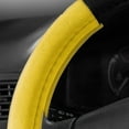 thumbnail image 3 of FH Group Cloth Car Steering Wheel Cover for Sedan, SUV, Van, Fits 14.5" - 15.5" - Yellow/Black, 3 of 4