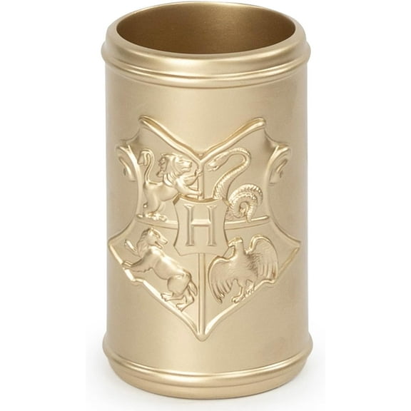 Harry Potter Gold Hogwarts Crest Bathroom Tumbler