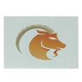 thumbnail image 1 of Zodiac Capricorn Cutting Board, Silhouette of Goat with Horns Abstract Animal Illustration, Decorative Tempered Glass Cutting and Serving Board, Small Size, Orange Beige and White, by Ambesonne, 1 of 1