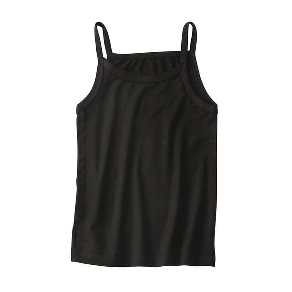 Ropa Para Niñas Pequeñas, Conjunto De Verano Para Niños Pequeños, Camisola Elástica Transpirable Absorbente De Sudor, Top Negro Odeerbi LM103-5697