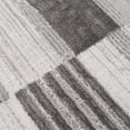 thumbnail image 6 of Hauteloom Bronka Modern Broken Striped Area Rug - Contemporary Geometric Carpet for Living Room, Bedroom, Dining Room - Black and White, Gray - 5'3" x 7' (5x7 Rug), 6 of 9