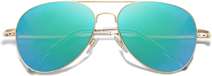 SOJOS Classic Aviator Sunglasses for Women Men Metal Frame Spring Hinges SJ1030 