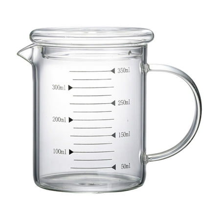 

Household Measuring Cup Heat Resisttant Clear Fridge Juice Jug Sealed Containers Juice Cups Tea Water for Gifts 350ml