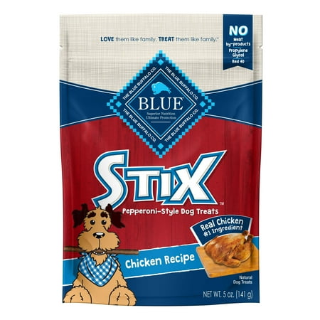 UPC: 0840243142712 | Blue Buffalo Stix Chicken Flavor Soft Treats for Dogs Whole Grain 5 oz. Bag