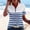 Blue, variant on BUIGTTKLOP Women Shirts for Work,Short Sleeve Summer Golf Tops Button Basic Striped Shirts Casual Collared Dressy Blouses