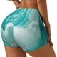 thumbnail image 1 of Fotbe Teal Turquoise 1 Shorts Sin Costuras – Shorts Deportivos de Cintura Alta para Mujer, Elásticos para Gimnasio, Yoga, Running o Ciclismo-Small, 1 of 8