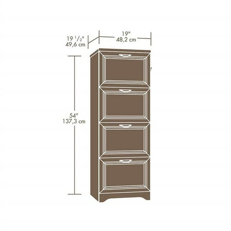 Bowery Hill Wood Lateral File Cabinet In Cinnamon Cherry With 4