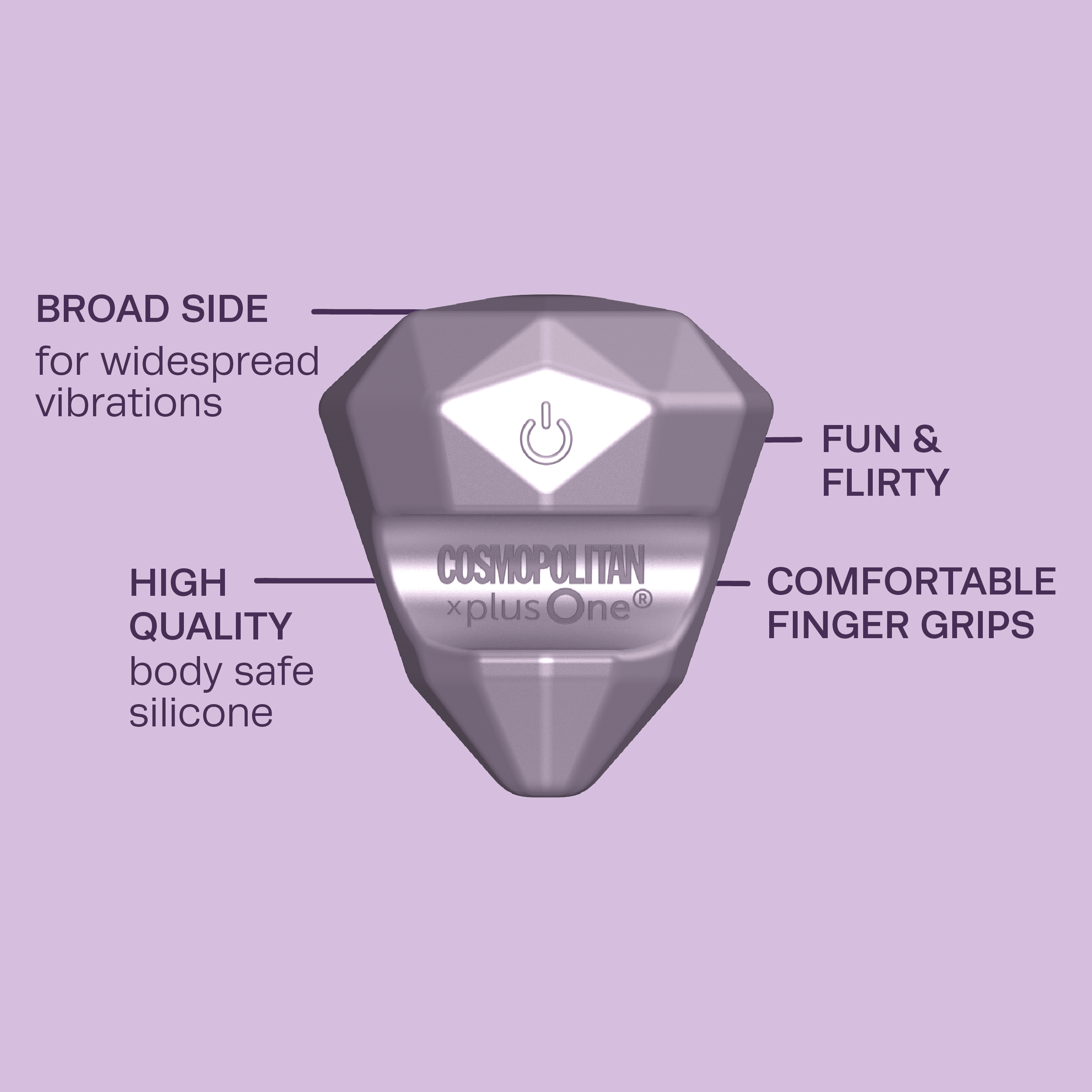 Cosmopolitan X plusOne Girls' Best Gem Vibrator with Magnetic Charging and Storage Bag, Lavender