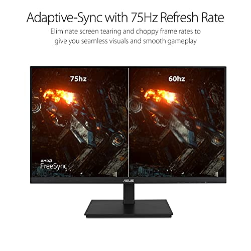 ASUS 23.8" 1080P LED Low Blue Light Computer Monitor, Black, VA24DQSB