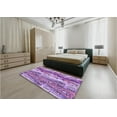 thumbnail image 4 of Ahgly Company Indoor Square Patterned Purple Violet Purple Area Rugs, 7' Square, 4 of 6