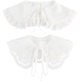 thumbnail image 1 of 2 piezas de cuello falso desmontable para blusa, cuello falso para camisa corta, cuello falso desmontable, costura de prendas, aplique, borde de encaje, ribete de escote, 1 of 5