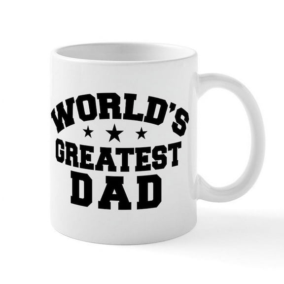 CafePress - World's Greatest Dad Mug - 11 oz Ceramic Mug - Novelty Coffee Tea Cup