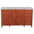 thumbnail image 5 of Leisure Season Wood Buffet Server with Cooler Compartment in Medium Brown, 5 of 5