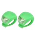thumbnail image 3 of Ciclismo 2 linternas impermeables para manillar de bicicleta con luz LED de silicona para bicicleta (verde) Ehuebsd Para estrenar, 3 of 4