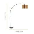 thumbnail image 3 of Teamson Home Curved LED Standard Floor Lamp Gold Shade Modern Lighting VN-L00041, 3 of 7