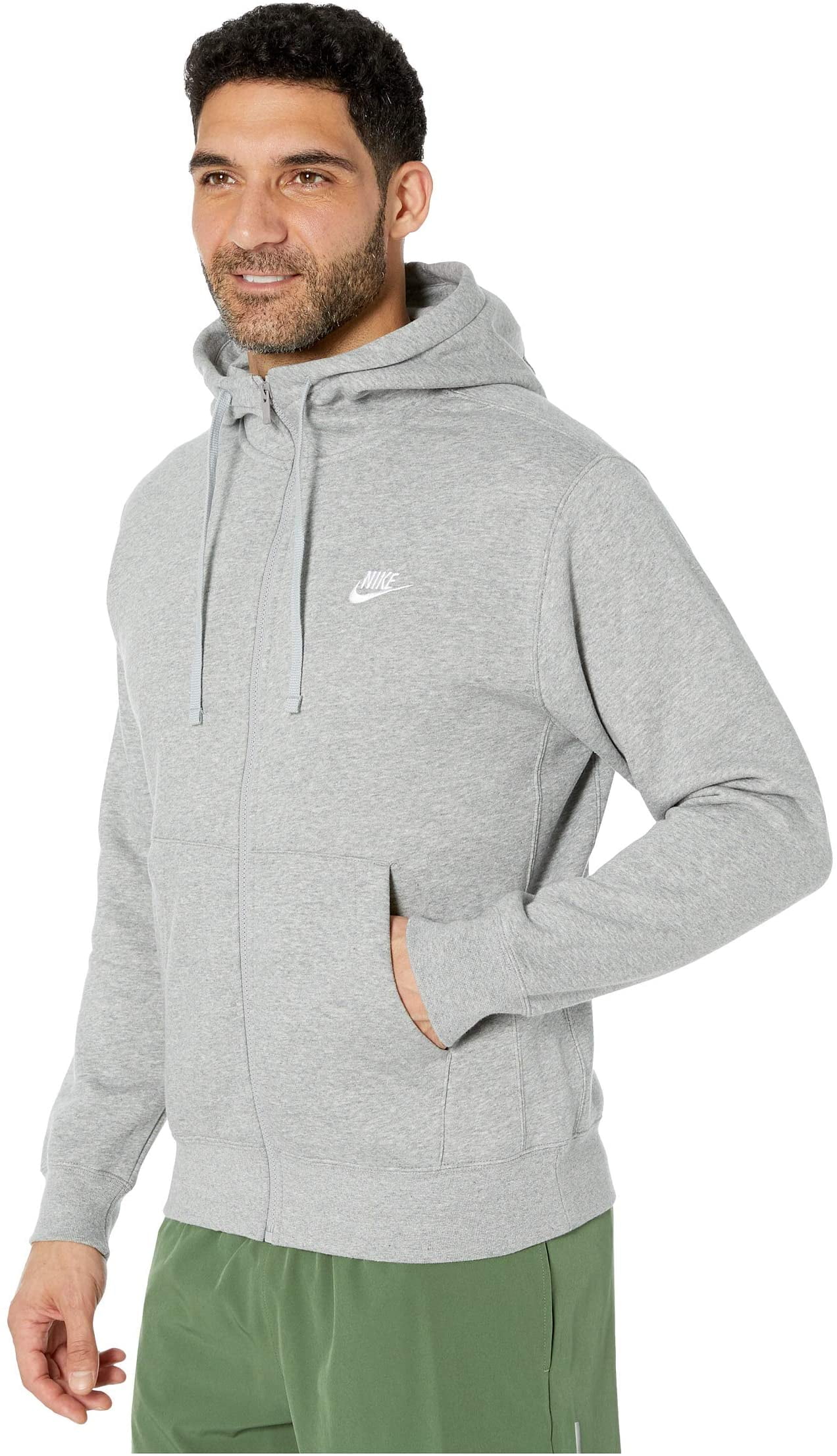 nike men's sportswear club fleece full zip hoodie