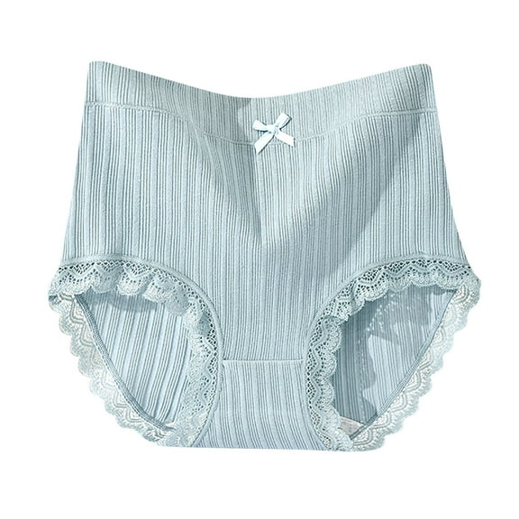 Aayomet Panties For Women Briefs Underwear Hollow Lace-up Crochet Out Panties Panty Lace For Women Women's Panties,Blue XL