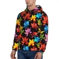 thumbnail image 2 of Hoodies for Men - Rainbow Colorful Maple Leaves Long Sleeve Comfrt Men'S Fashion Hoodies & Sweatshirts, Sweatshirts for Men Hoodies Pullover Clothing Clothes with Pouch, 2 of 7