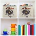 thumbnail image 6 of Yayeee 2 Pack Canvas Storage Basket with Handles for Shelves Fabric Bins Closet Organizer, Beige Astronaut Planet, 6 of 8