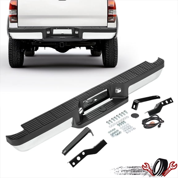 Chrome Steel Rear Step Bumper Assembly Face Bar For Ford Ranger Styleside 93-11