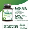 thumbnail image 4 of Calcium Supplement with Vitamin D3-1200 mg Calcium per Serving with D3 for Best Absorption - Supports Immune Health, Bones & Teeth - Nature's Calcium is Bottled in USA for Women & Men - 240 Tablets, 4 of 10
