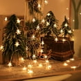 thumbnail image 3 of Gostoto 4.9FT 10LEDs 9.8FT 20LEDs Globe Star Snowflake Fairy Lights Christmas Festival String Lights For Indoor Wedding Party Decoration ,Warm White, 3 of 4