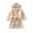 Khaki, variant on WOYY Toddler Girls Warm Flannel Bathrobe Fleece Soft Hooded Sleepwear Robe, Sizes 2-3T