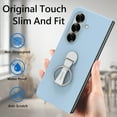 thumbnail image 5 of Allytechgroup for Samsung Galaxy Z Fold 7 Case with Ring Holder Stand & Screen Protector, Morandi Colored Case Shockproof Bumper Slim Cover for Samsung Galaxy Z Fold 7 Women Men, Skyblue, 5 of 9