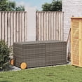 thumbnail image 2 of vidaXL Garden Storage Box with Wheels Gray 74.8 Gal Poly Rattan, 2 of 10