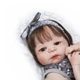 thumbnail image 4 of Muñeca Reborn perfecl 22 pulgadas ojos marrones juguete educativo, 4 of 8