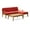 Teak/Red, variant on GDF Studio Parma Outdoor Acacia Wood 3 Seater Sectional Sofa Set with Ottoman, Teak and Beige