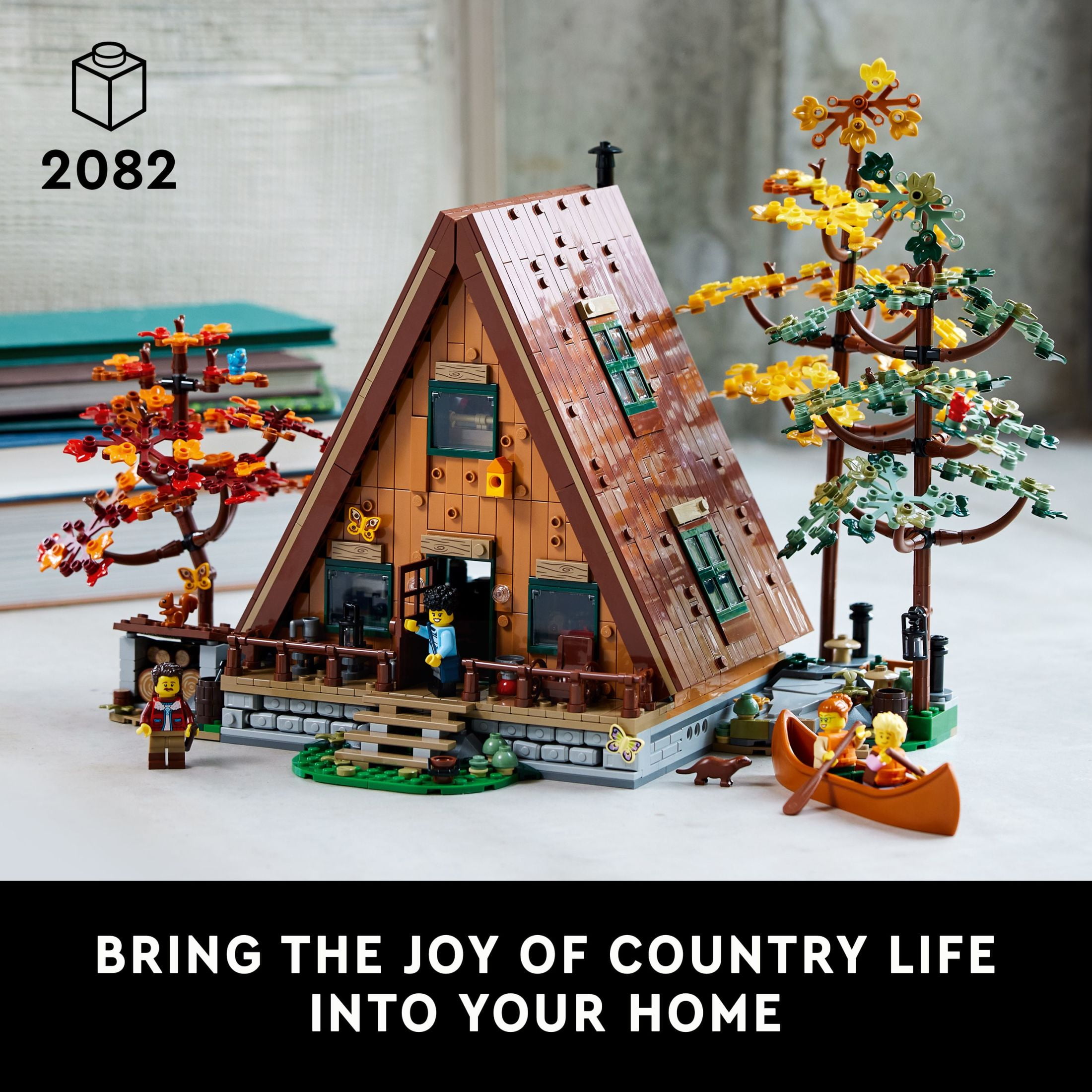 LEGO Ideas A-Frame Cabin Collectible Display Set, Buildable Model 