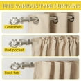 thumbnail image 4 of NICETOWN Adjustable Curtain Rod 48 to 86-Inches Decorate with Twisted Cage Finials 1 inches Diameter for French Door Fitting Room Patio Curtains and Drapes, Satin Nickel, 4 of 8
