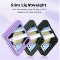 thumbnail image 6 of for Samsung Galaxy Z Flip 5 Case with Hinge Protection, Z Flip 5 Case Built in Back Screen Protector Slim Hard PC Scratch-Resistant Phone Case for Z Flip 5 Purple, 6 of 11