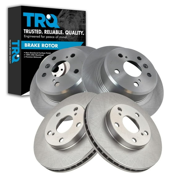 TRQ Front & Rear Brake Rotors Set Fits Select 1995-1999 Toyota Avalon