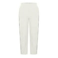 thumbnail image 5 of DHFJKG Corduroy Pants Women Baggy Comfy Joggers Elastic Waist Palazzo Harem Pants Side Button Up Solid Color Versatile Trousers, 5 of 7