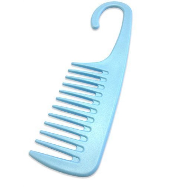 detangler shower comb with hook, wet/dry, colors may vary