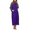 Purple, variant on Oudiya Women Long Sleeve Nightgown Cotton Hooded Night Shirt Contrast Color Full Length Loungewear with Pocket, S-4XL