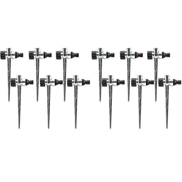 Base de púas para aspersor de césped, flujo de Zinc de 1/2 pulgada, 12 Uds., aspersores de riego compatibles con patio, césped y Gra