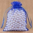 thumbnail image 1 of Bolsa de Organza para embalaje de joyas, decoración de fiesta de boda, bolsas de tul con cordón, para regalo, 7x9, 9x12, 10x15cm, 50/100 Uds., 50%, 1 of 4