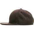 thumbnail image 3 of Solid Flat Brim Bill Fitted Baseball Cap, 3 of 6