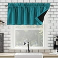 thumbnail image 3 of EIMELI Solid Color Curtain Valance Curtain Valance with Blackout Coating Chic Blackout Valance Set Stylish Light-blocking Window, 3 of 5