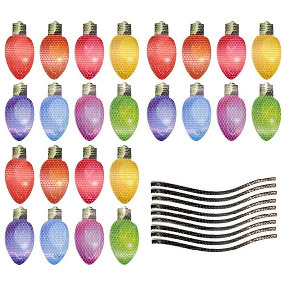 Riwesomey Adhesivo de Navidad para coche de PVC, portátil, reflectante, para el hogar, puerta de la escuela, casillero, caja de archivo, calcomanía Automoción decorativa y accesorios Tipo 2 Riwesomey VI017092-02B