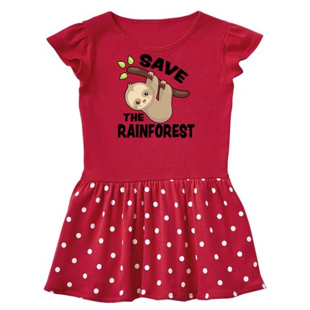 

Inktastic Save the Rainforest with Cute Baby Sloth Gift Baby Girl Dress