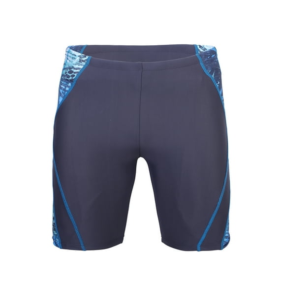 SAYFUT Men's Durable Training Swim Trunks Lycra Quick Dry Jammer Swimsuit Splice Swimming Pants Swimwear L-4XL