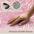 thumbnail image 6 of ODIKA Zebra Pink Print Cheetah Spotted Wavy Stripe Border Mixed Leopard Non-Slip Low Profile for Guest Room, Lounge, Apartment, 6 of 7