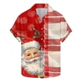 thumbnail image 2 of Elvqul Shirts for Men Casual Christmas Short Sleeve Trendy Graphic Mens Shirts Button up, 2 of 5