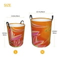 thumbnail image 5 of Kll Orange Flower Psychedelic Waterproof Foldable Laundry Hamper Bucket With Handles For Storage Bin,Kids Room,Home Organizer (Medium), 5 of 8